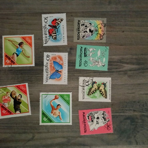 Stamp collection used, various designs