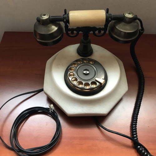 Old marble telephone like new