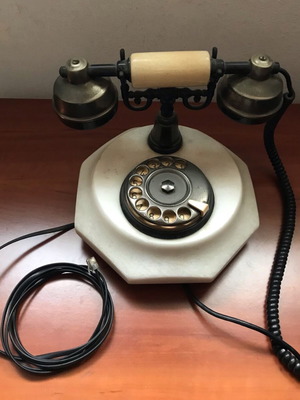 Old marble telephone like new