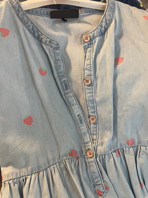 Cool Club denim dress with hearts like new