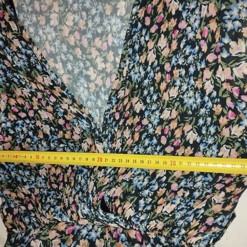 Long floral dress like new, pleated and lined, size M