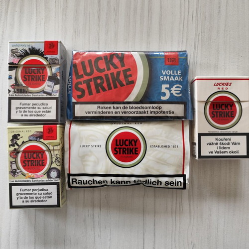 Lucky Strike collectible bundle like new, 5 pieces, vintage tobacco packs
