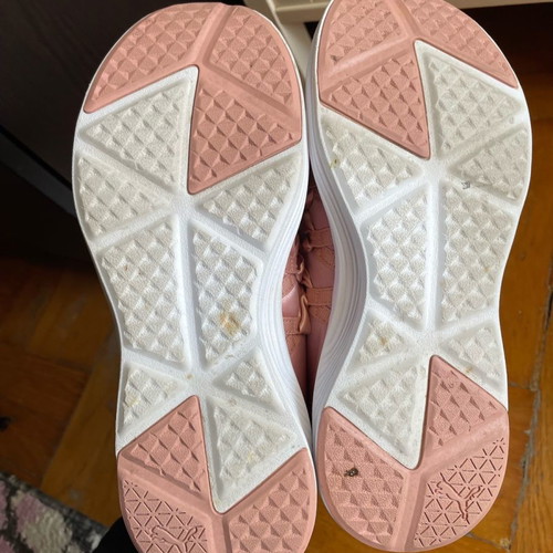 Puma satin sneakers used, size 36, dusky pink with ribbons