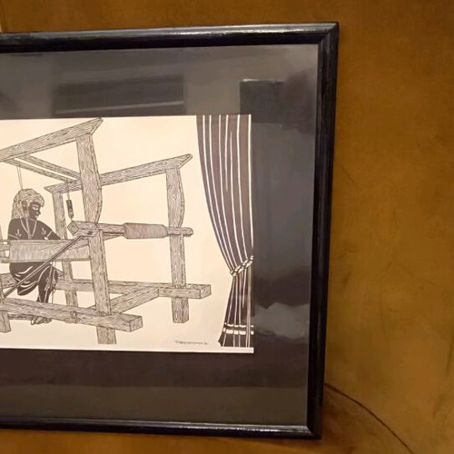 2 Linoleum Engraving Prints Like New