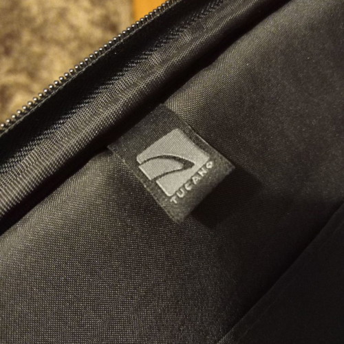 Tucano laptop bag used, beige and brown