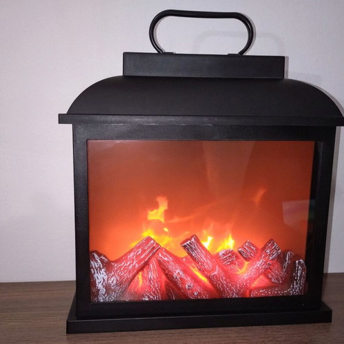 LED Lantern Fireplace decorative, like new