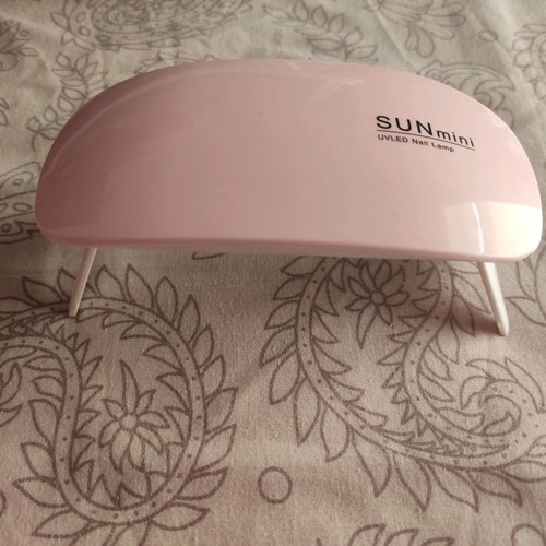 Nail building kit used with led lamp, acrylic gel, and brush