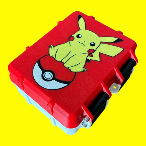 Rugged Pokémon Card Box with Pikachu Logo, New 3D Printed