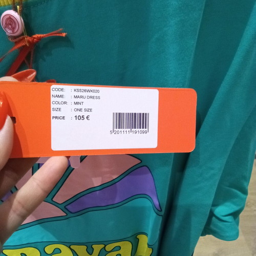 Karavan Maru dress, colorful, green, one size