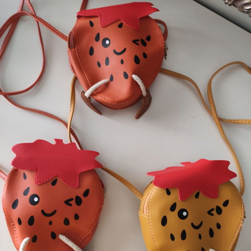 Children's leather bag new, can also be used as wallet