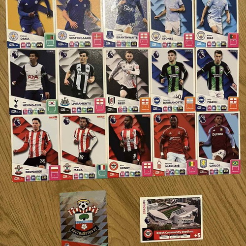Adrenalyn XL 2025 Premier League cards pack of 17 like new