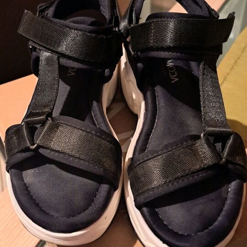 Platform sandals black, like new, size 37