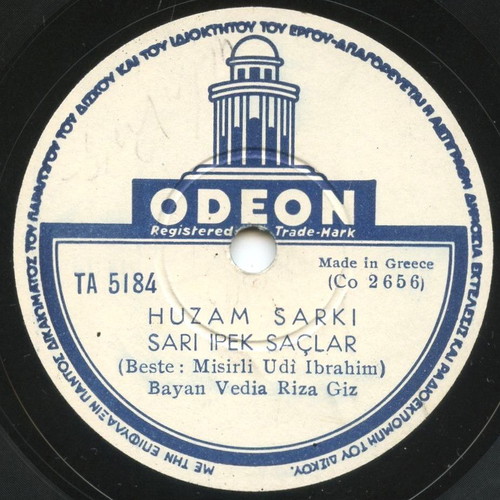 78 rpm record used, Turkish songs, Greek made