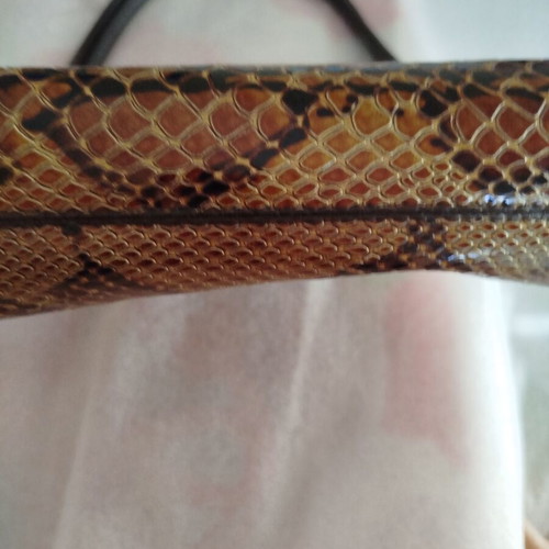 Handbag and shoulder bag with snake pattern, like new