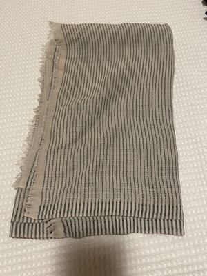 Large pashmina scarf pareo new, beige and green shades