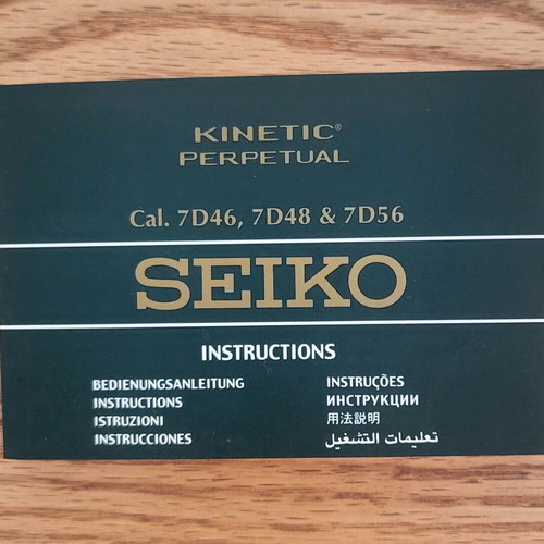 Seiko Arctura 7D48-0AF0 Kinetic Perpetual Calendar watch like new, 47mm