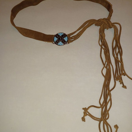 Suede belt women like new, brown, size 80