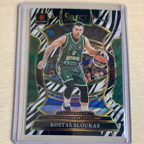 Kostas Sloukas #82 Zebra Prizm Panini Select EuroLeague 2025-26 card new