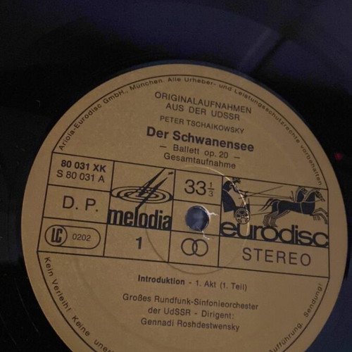 Tschaikovsky Der Schwanensee Ballett op. 20 3LP vinyl
