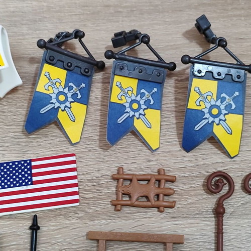 Playmobil flags parts used, set