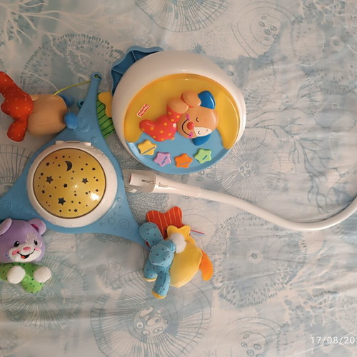 Fisher-Price Rotating Baby Mobile with Dogs FWR94