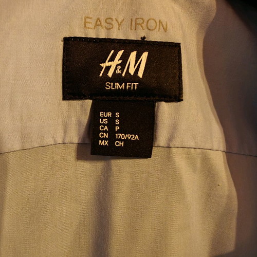 H&M Slim Fit Shirt Blue Like New Size S