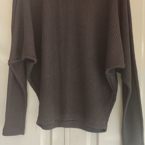 Women's black knitted blouse