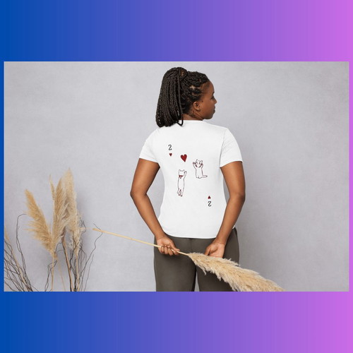 Unisex T-Shirt Heart Games new, available in sizes S-XL, white and red