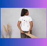 Unisex T-Shirt Heart Games new, available in sizes S-XL, white and red