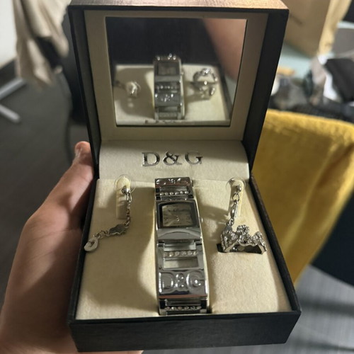 Dolce & Gabbana Women's Watch with Authentic Box, Earrings and Ring like new