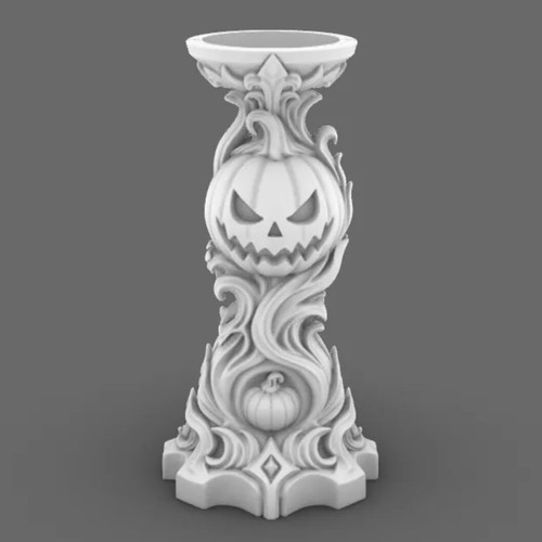 Gothic Pumpkin Candlestick 3D printed, new, Halloween decor