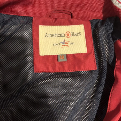 American Stars red windbreaker jacket size M, like new