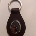 Trussardi unisex keychain like new, brown