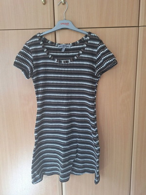 Attrattivo knitted midi dress used, size L, black and brown
