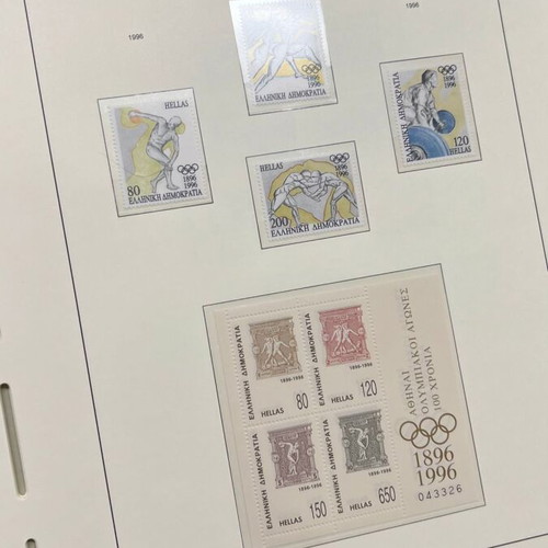 Greek stamps used, 1861-2000, in two Pharos albums