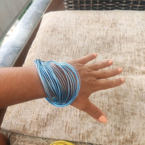 Multilayer metal bracelet new in turquoise color