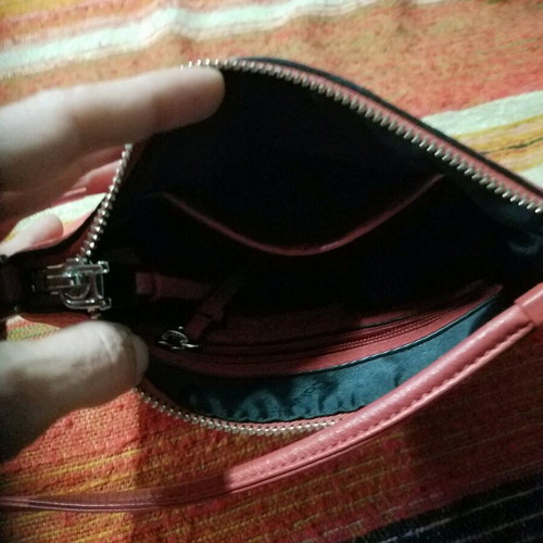 Calvin Klein small leather crossbody bag like new, red