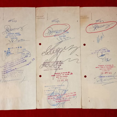 Collectible handwritten promissory notes 1960-1972 like new