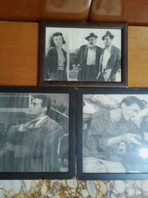 Vintage Greek cinema frames used, set of 3 pieces