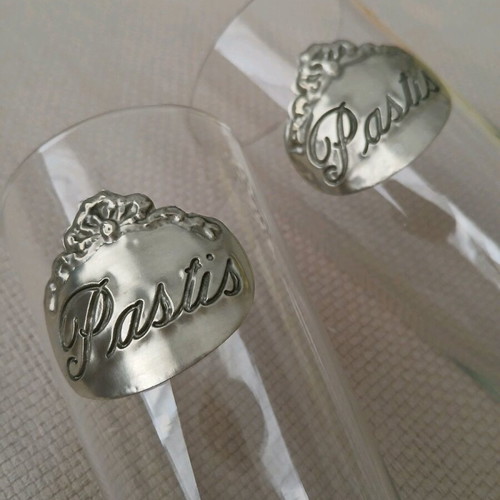 Pastis glasses set of 6 vintage 200ml by Crisal Glass like new