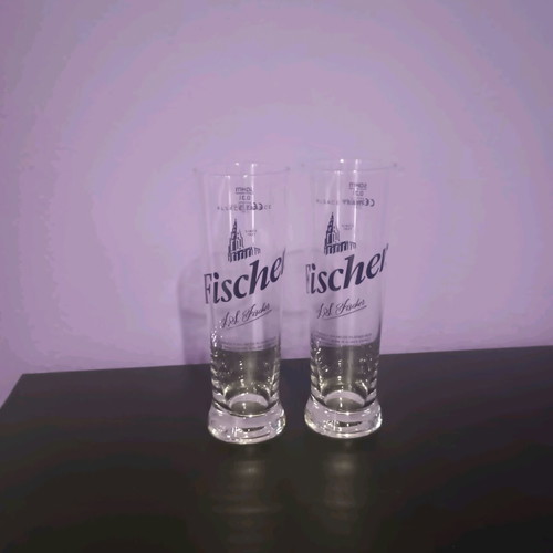 Fischer beer glass set of 2 0.3lt brand new unused