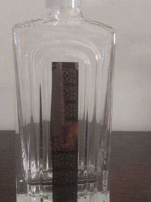 Crystal bottles new with silver coating