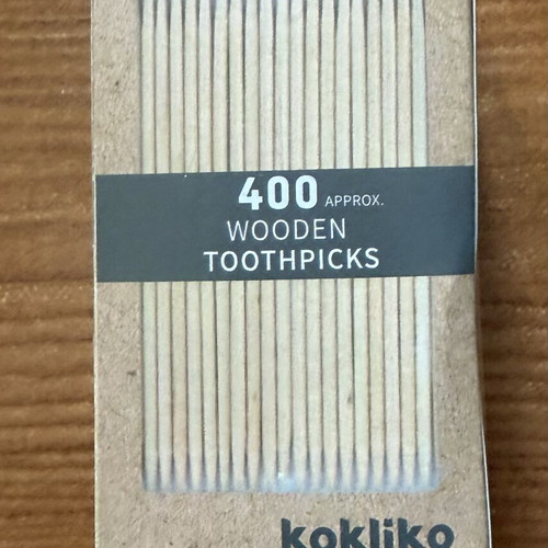 Kokliko wooden toothpicks pack of 400, new