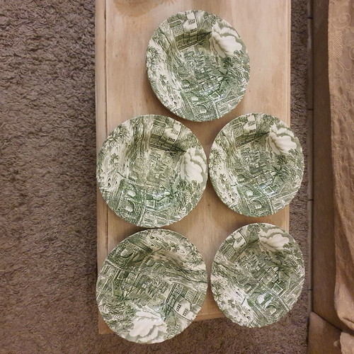 Alfred Meakin plates used, set of 5, 22 cm diameter