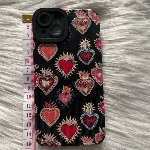 Phone case like new with Sacred Hearts pattern for iPhone 13 and 14