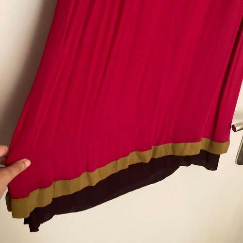 Sleeveless dress handmade from India new, with beads, red