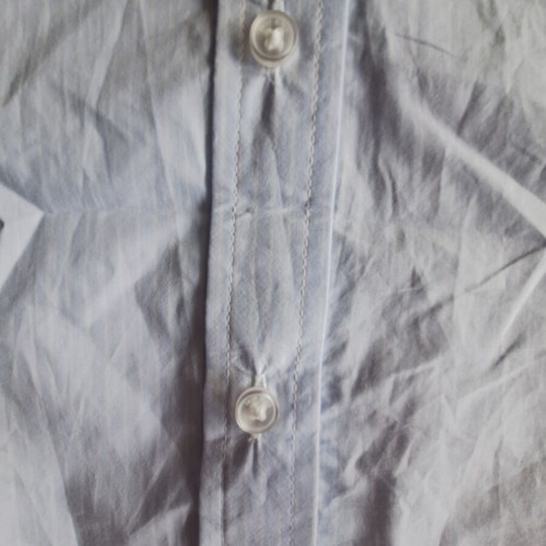 DKNY sleeveless shirt new, blue with white collar