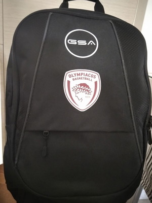 GSA backpack Olympiacos BC, authentic sports bag with shoe compartment