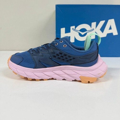 Hoka Anacapa Breeze Low new blue and pink sports shoes