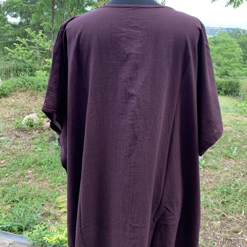 Caftan new, eggplant color with gold sequin embroidery